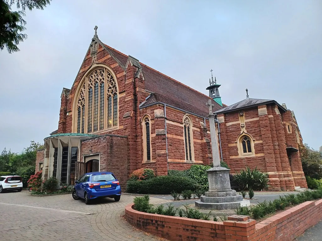 St. Martin's Church, London Road, Worcester, Worcestershire, England. Early 20th century, Grade II listed. War memorial, 1920, also Grade II listed.