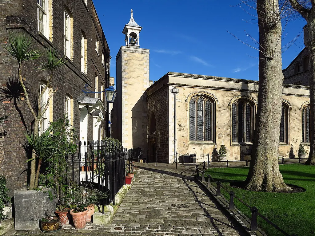 The Chapel of St Peter ad Vincula, in the Tower of London, England. .mw-parser-output .messagebox{margin:4px 0;width:auto;border-collapse:collapse;border:2px solid var(--border-color-progressive,#6485d1);background-color:var(--background-color-neutral-subtle,#fbfcff);color:var(--color-base,#202122);box-sizing:border-box;border-inline-start-width:8px}.mw-parser-output .messagebox.mbox-small{font-size:88%;line-height:1.25em}.mw-parser-output .mbox-warning,.mw-parser-output .mbox-speedy{border:2px solid var(--border-color-error,#b22222);background:var(--background-color-error-subtle,#ffdbdb);border-inline-start-width:8px}.mw-parser-output .mbox-serious,.mw-parser-output .mbox-delete,.mw-parser-output .mbox-stop{border:2px solid var(--border-color-error,#b22222);border-inline-start-width:8px}.mw-parser-output .mbox-issue,.mw-parser-output .mbox-content{border:2px solid #f28500;background:var(--background-color-warning-subtle,#ffe);border-inline-start-width:8px}.mw-parser-output .mbox-query,.mw-parser-output .mbox-style{border:2px solid #f4c430;background:var(--background-color-warning-subtle,#ffe);border-inline-start-width:8px}.mw-parser-output .mbox-shit{border:2px solid #960;border-inline-start-width:8px}.mw-parser-output .mbox-license{border:2px solid #88a;border-inline-start-width:initial}.mw-parser-output .mbox-legal{border:2px solid var(--border-color-notice,#666);background:var(--background-color-base,#fff);border-inline-start-width:8px}.mw-parser-output .mbox-honor{border:2px solid #ca3;background:var(--background-color-warning-subtle,#fcf4db);border-inline-start-width:8px}.mw-parser-output .mbox-growth{border:2px solid #8d4;background:var(--background-color-success-subtle,#d5fdf4);border-inline-start-width:8px}.mw-parser-output .mbox-move{border:2px solid #93c;border-inline-start-width:8px}.mw-parser-output .mbox-protection,.mw-parser-output .mbox-message{border:2px solid var(--border-color-base,#aaa);border-inline-start-width:8px}.mw-parser-output .messagebox 