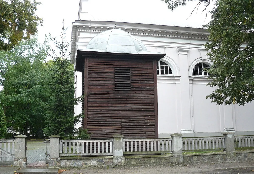 Bell tower in Kołaczkowo, Poland