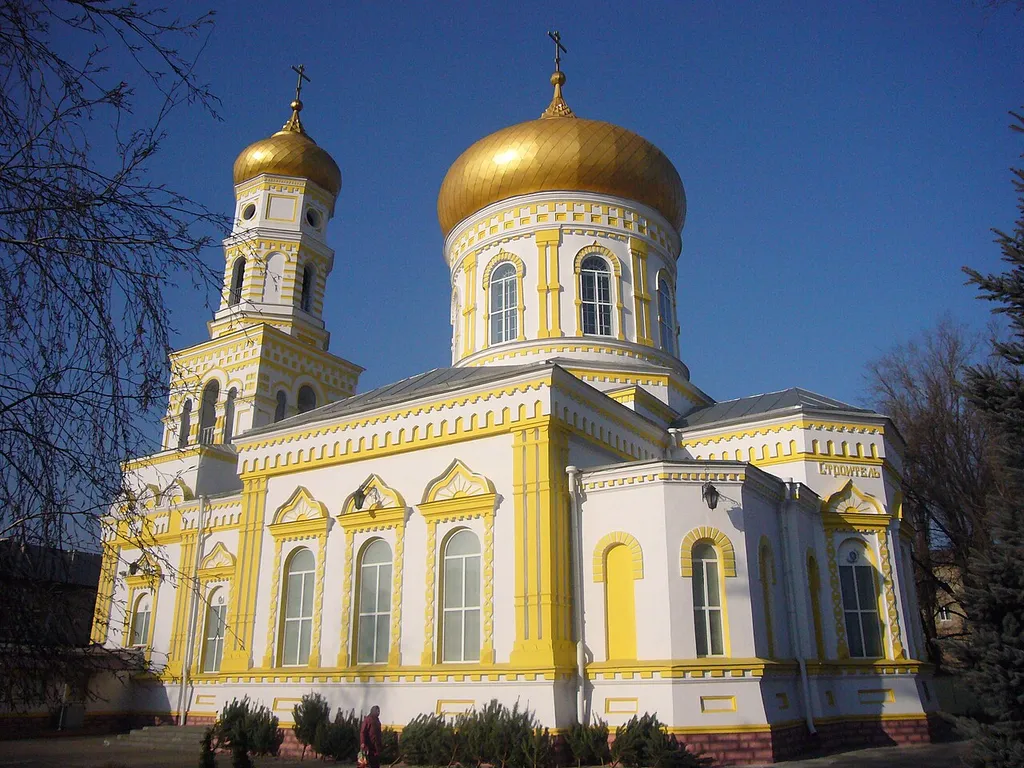 Cathedral of Vernicle, Dnipropetrovsk Eparchy of Ukrainian Orthodox Church. Built by Yakov F. Golubitsky (1815-1897). Pavlograd, Dnipropetrovsk Oblast, Ukraine.