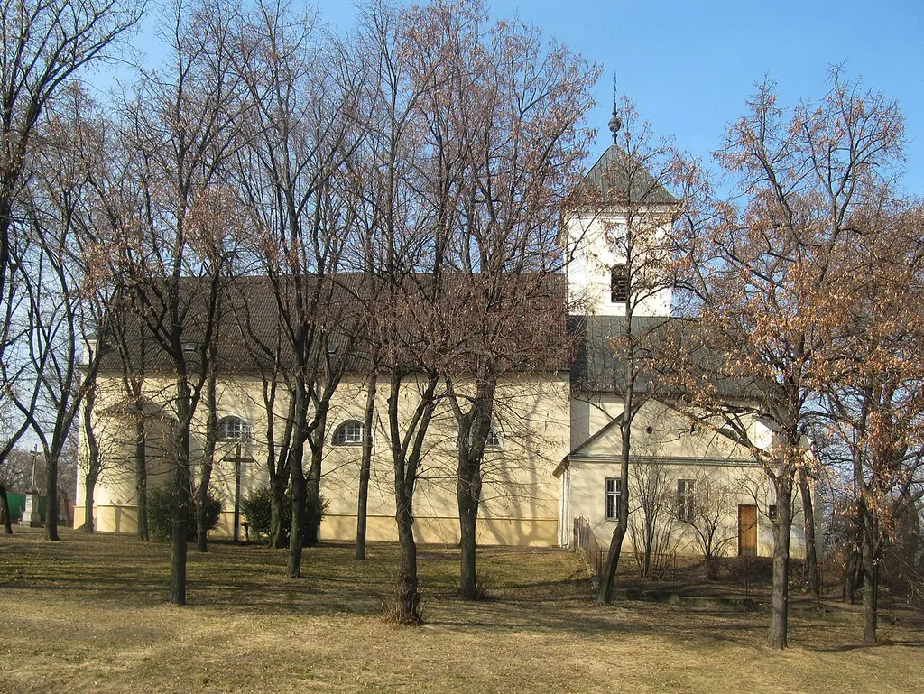 Křenovice in Vyškov District, Czech Republic. Saint Laurence-church.