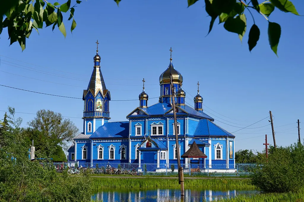Покровська церква (дер.) (1900 рік) - вигляд з півдня - Дубечне (вул. Садова, 6Б) Старовижівський район Волинська область Україна