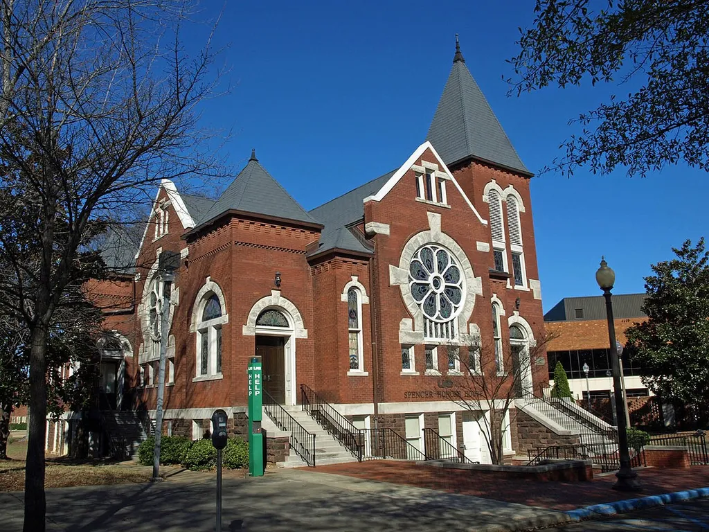 The Spencer Honors House (formerly the Second Presbyterian Church) in Birmingham, Alabama, listed on the National Register of Historic Places