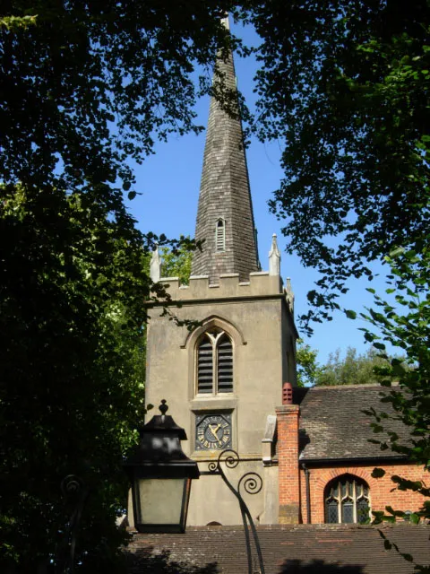 St Mary's Old Church, Stoke Newington Every inch the village church, which is exactly what it was until the mid 19th century, when the rapidly expanding local population caused a grander new church to be built across the road. This church is still used for services although there are plans to convert it into an arts centre. It is unusual in that it was one of the few churches built in the Elizabethan period, so was never a Roman Catholic church.