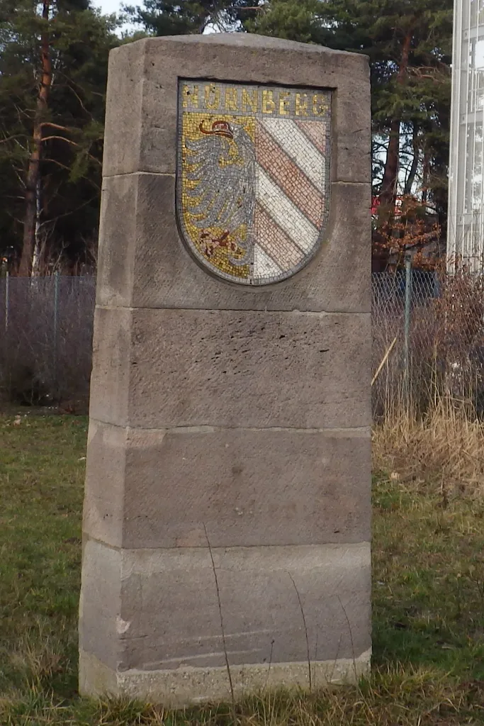 Grenzstein Münchener Straße in Nürnberg