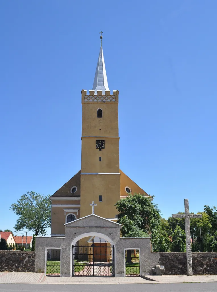 Saint Andrew church in Męcinka, Poland