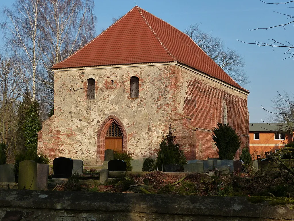 Kirche in Gramzow, Gemeinde Krusenfelde, Ansicht von Südwesten