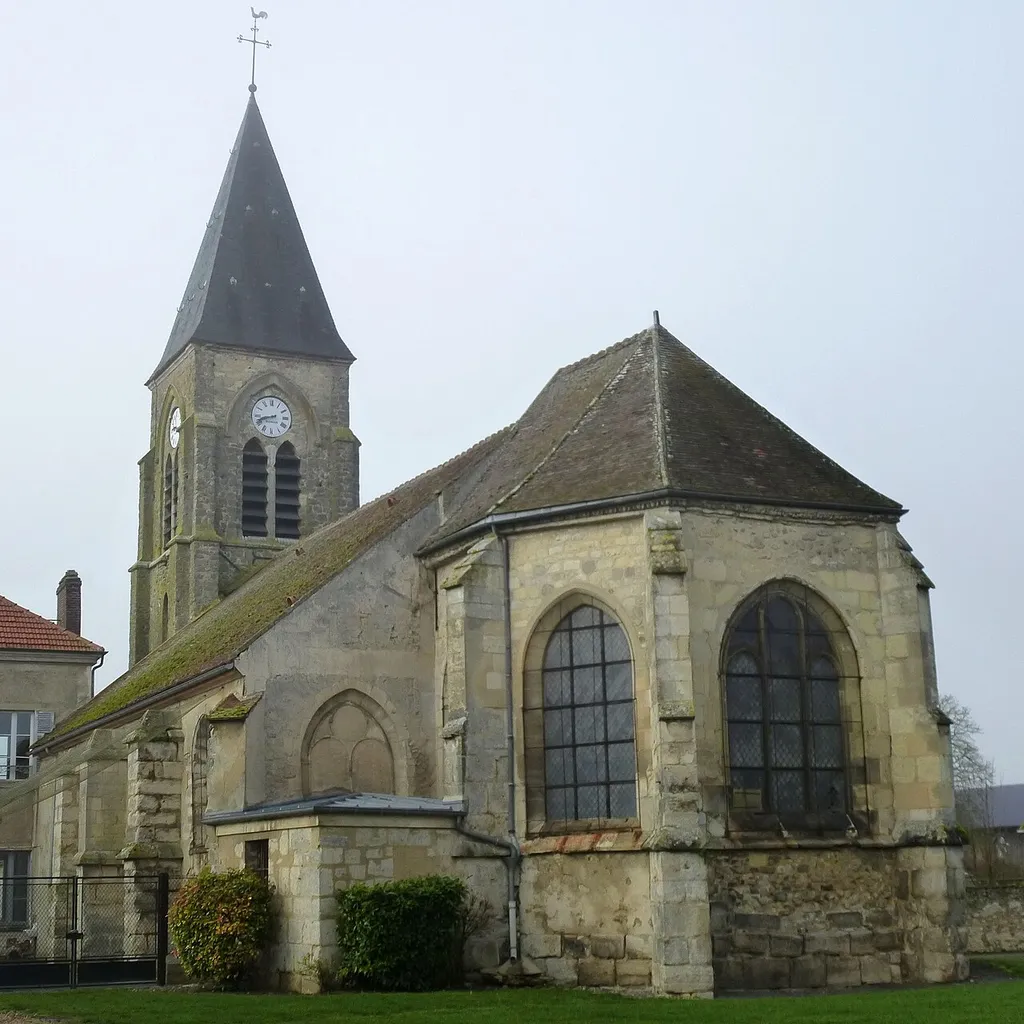 Église Sainte-Geneviève de Barcy (département de la Seine-et-Marne, région Île-de-France).