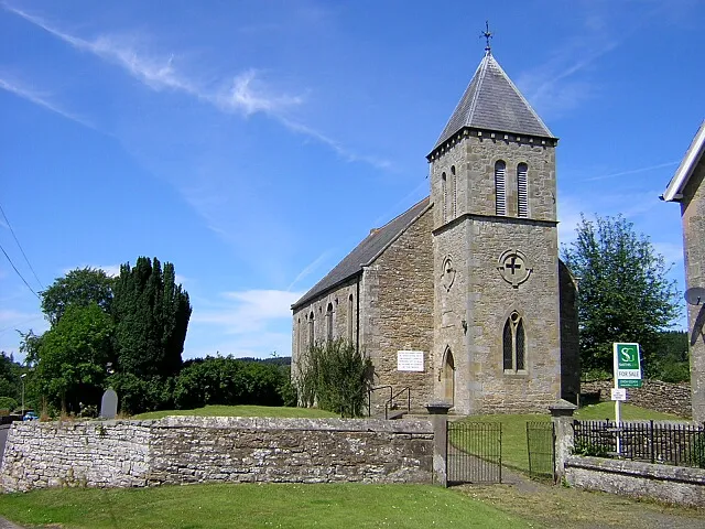 United Reformed Church at Falstone, Northumberland, seen from the southeast. Built in 1807 as a Presbyterian chapel.