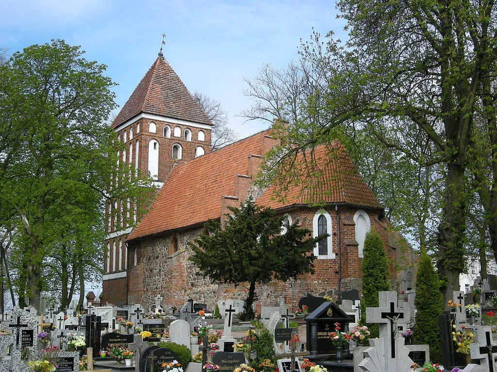 The church in Wrocki, Poland.
