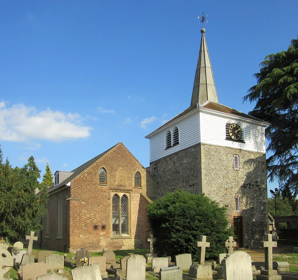St Nicholas' Church, Church Walk, Thames Ditton, Borough of Elmbridge, Surrey, England. The Anglican parish church of Thames Ditton.