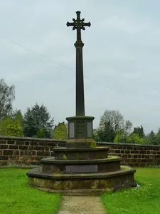 War memorial cross in the churchyard of St Laurence's Church