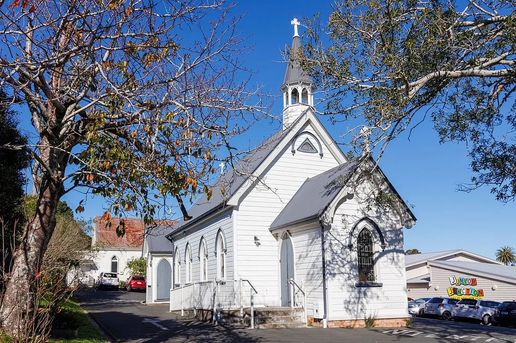 St Jude's Church in Avondale, Auckland, viewed from the north.