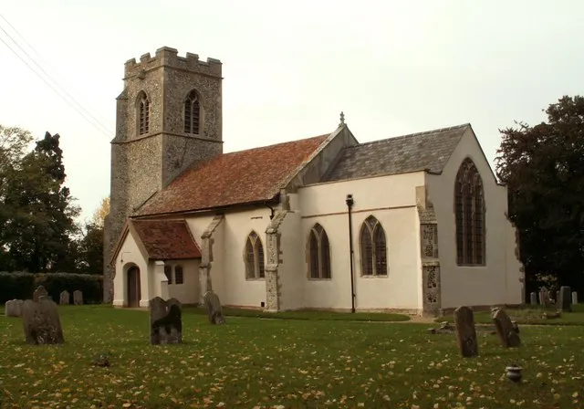 Church of St Mary in Nedging, Suffolk, England. A Grade I listed medieval church.