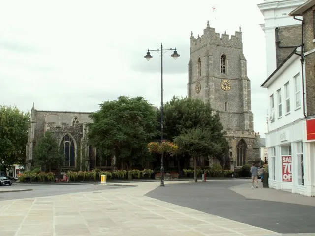 Church of St Peter in Sudbury, Suffolk, England. A Grade I listed medieval church.