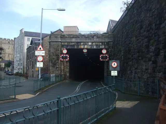 Caernarfons former railway tunnel Now a road it serves as a link, amongst others from the Victoria Dock area to Welsh Highland Railway station and surrounding areas.