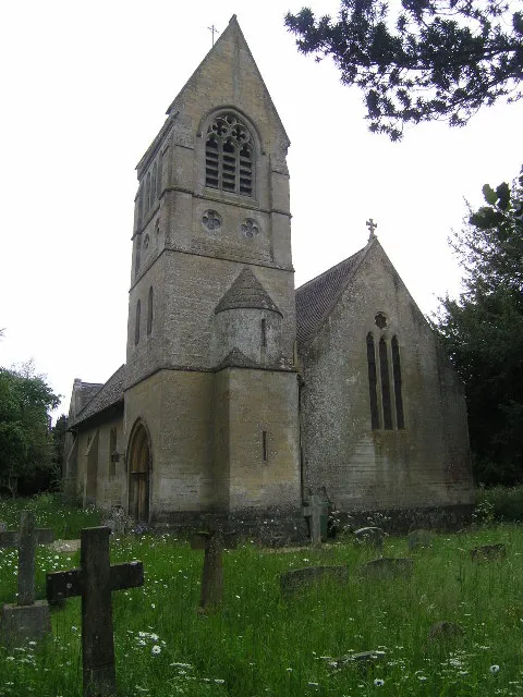 Parish church of St John the Evangelist, Little Tew, Oxfordshire, seen from the northwest