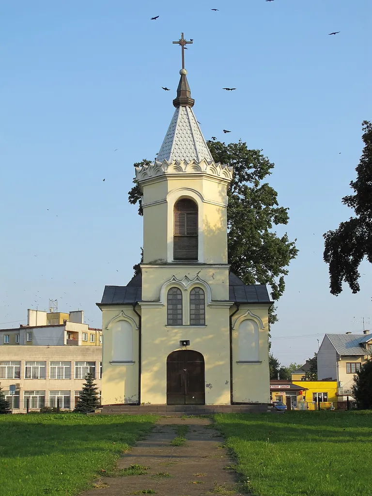 Nativity of the BVM church by Plac Odrodzenia 1 street in Wysokie Mazowieckie, podlaskie, Poland