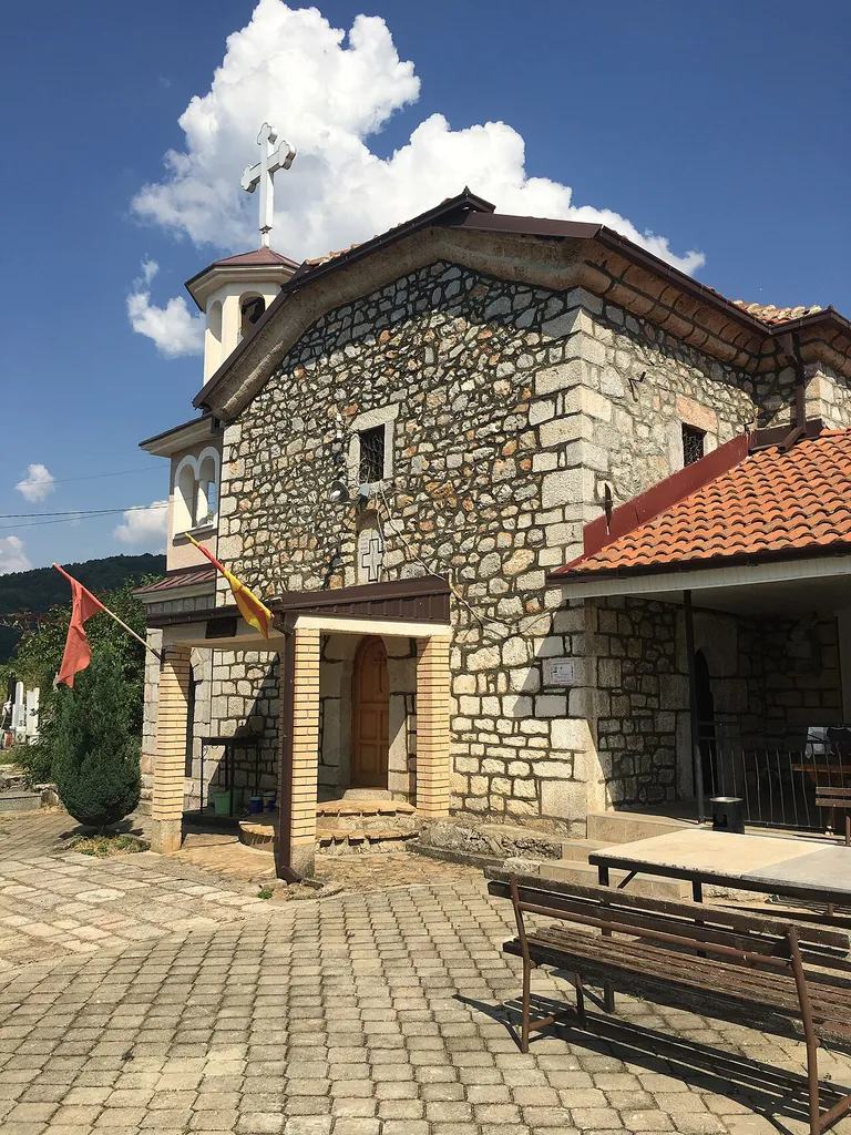 St. Elijah Church's yard in the village of Ramne
