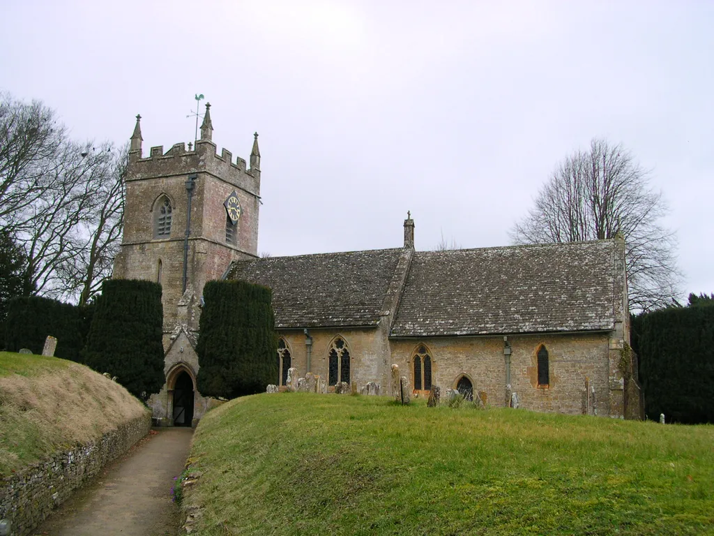 Upper Slaughter Church, Gloucestershire, England.