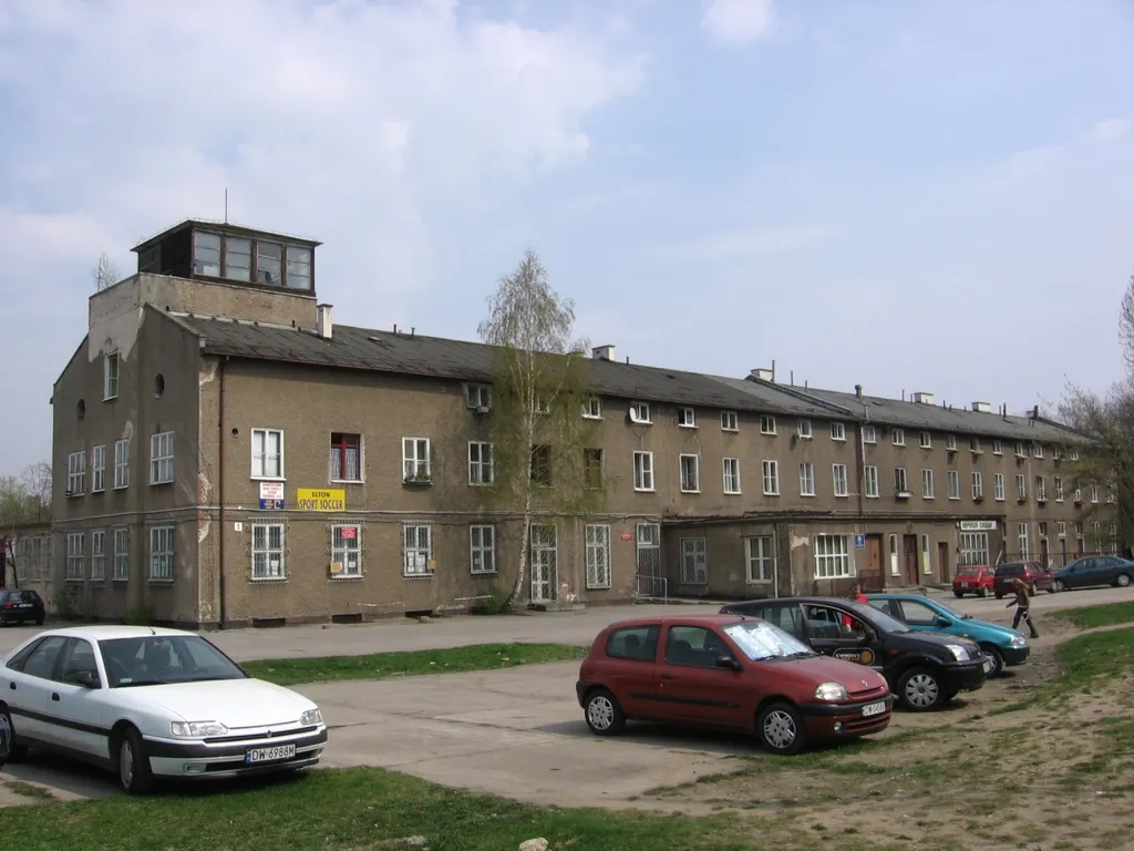 former airport tower with administration building, now out of use after liquidation of the Gądów Mały Airport (Klein Gandau Flugplatz) in Wrocław, Poland
