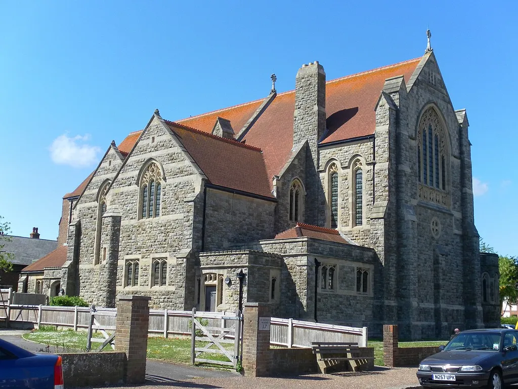 St Wilfrid's parish church, Victoria Drive, Bognor Regis, West Sussex, England, seen from the southeast