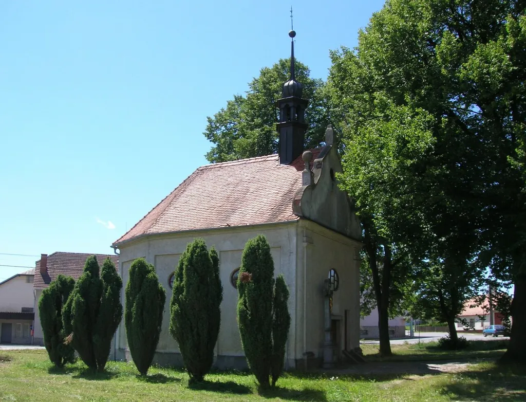 Třebíč-Slavice. St. Jan Nepomucký church