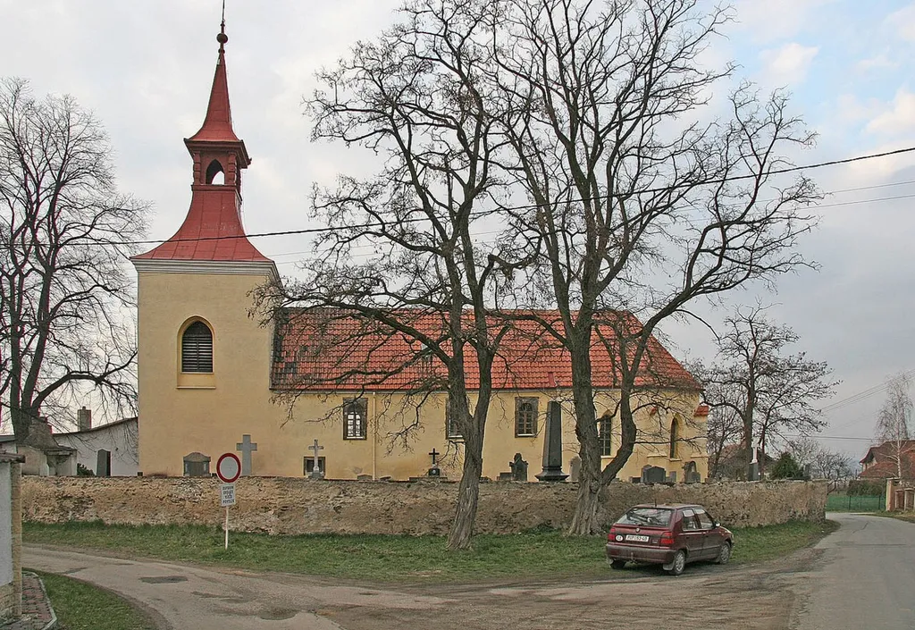 SS Peter and Paul church in Přišimasy, Kolín District, Czech Republic