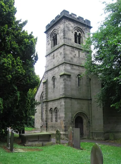 West tower of St Paul's parish church, Little Eaton, Derbyshire, seen from the southwest