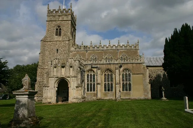 Church of St Ethelbert in Hessett, Suffolk, England. A Grade I listed medieval church.
