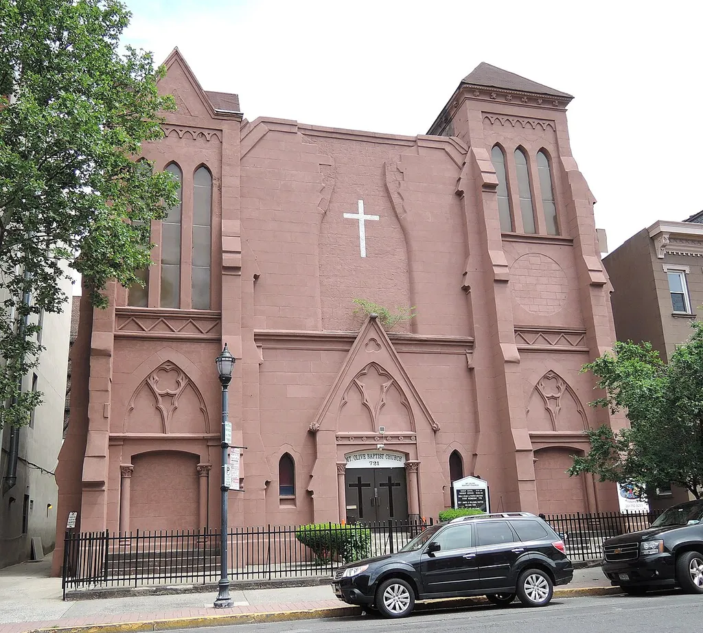 Church on a cloudy day.