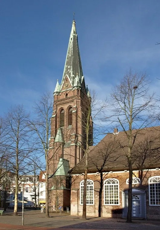 Church St. Nikolai, tower, Elmshorn, Germany