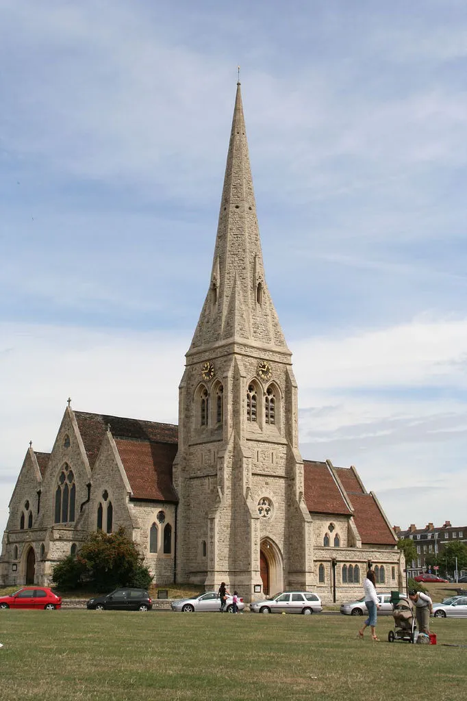 All Saints parish church, Blackheath, London, seen from the southwest