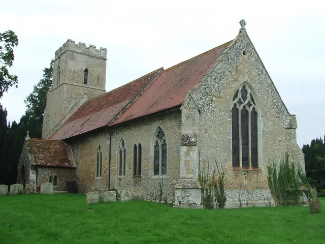 The Church of St Peter in Fakenham Magna, Suffolk, England. A Grade I listed medieval church.