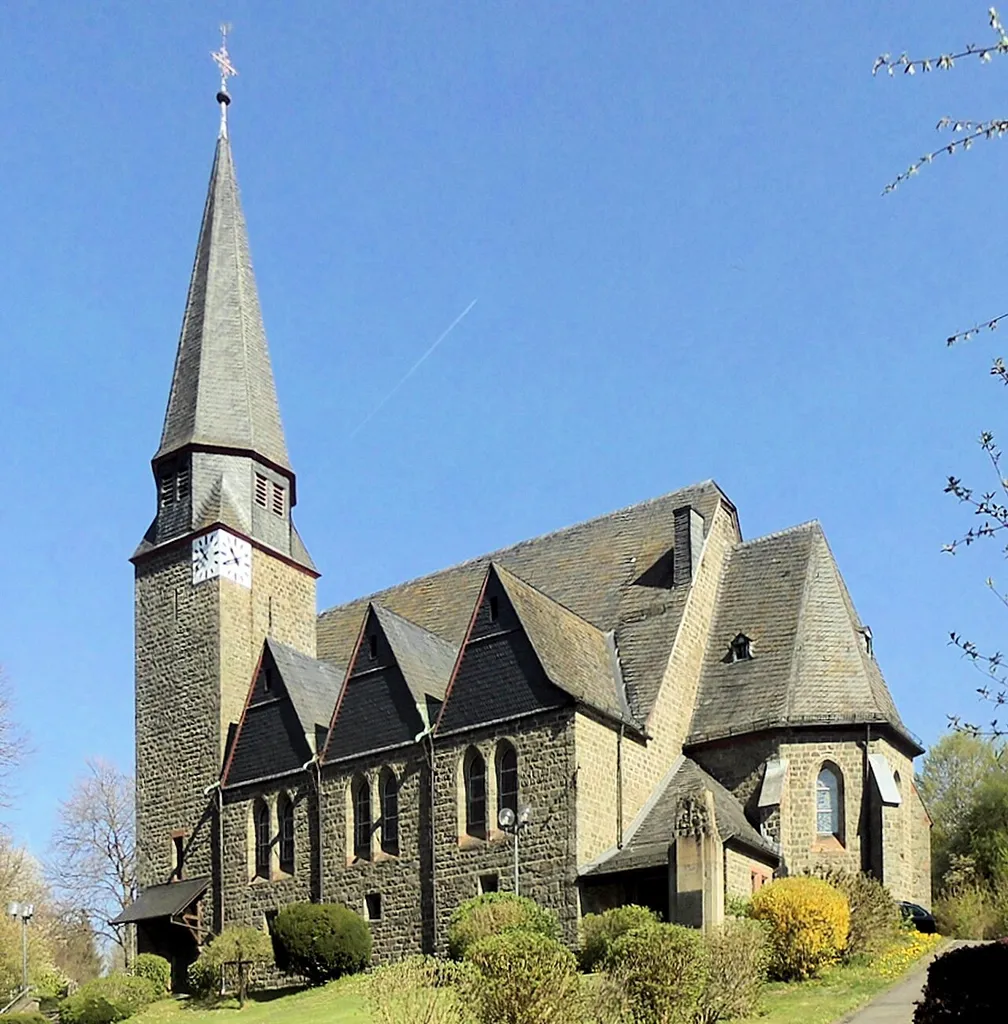 Evangelische Kirche in Denklingen, Oberbergischer Kreis, Nordrhein-Westfalen, Deutschland