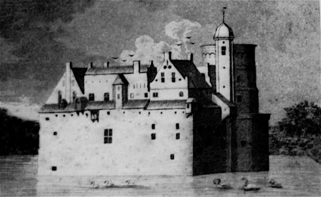 Burg Greetsiel- Ansicht von der Ostseite. Aquatinta von C. B. Meyer