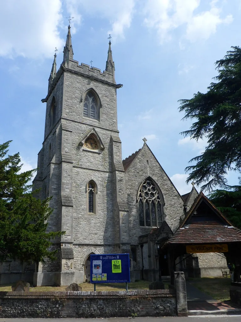 St Mary the Virgin's Church, London Road, Ewell, Epsom and Ewell Borough, Surrey, England. Listed at Grade II by English Heritage (NHLE Code 1277324)