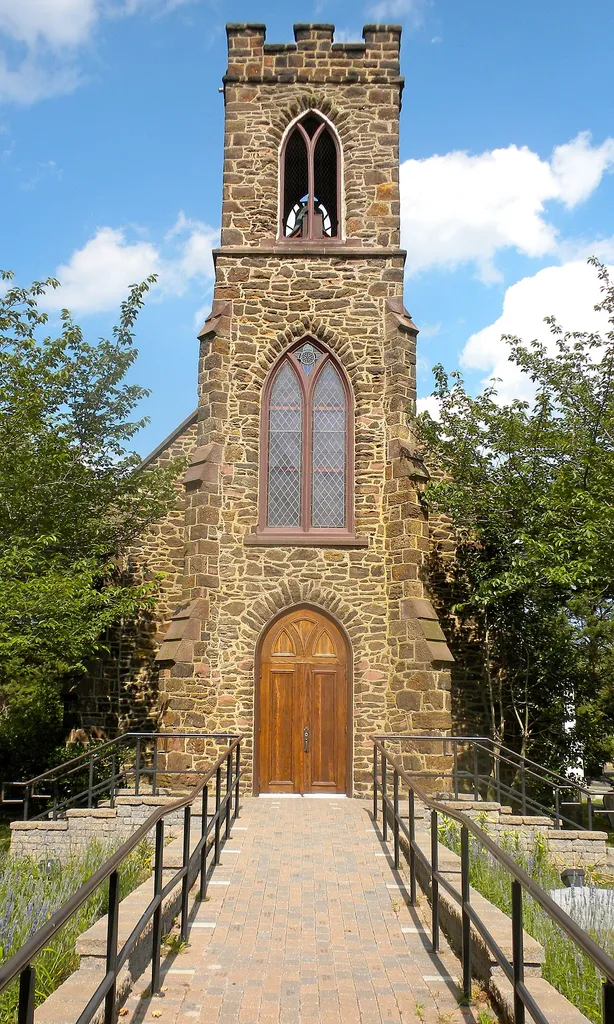 St. Thomas Episcopal Church on the NRHP since March 3, 1975. On the SE corner Main and Focer Sts., Glassboro, New Jersey (keep looking - it really is there!)