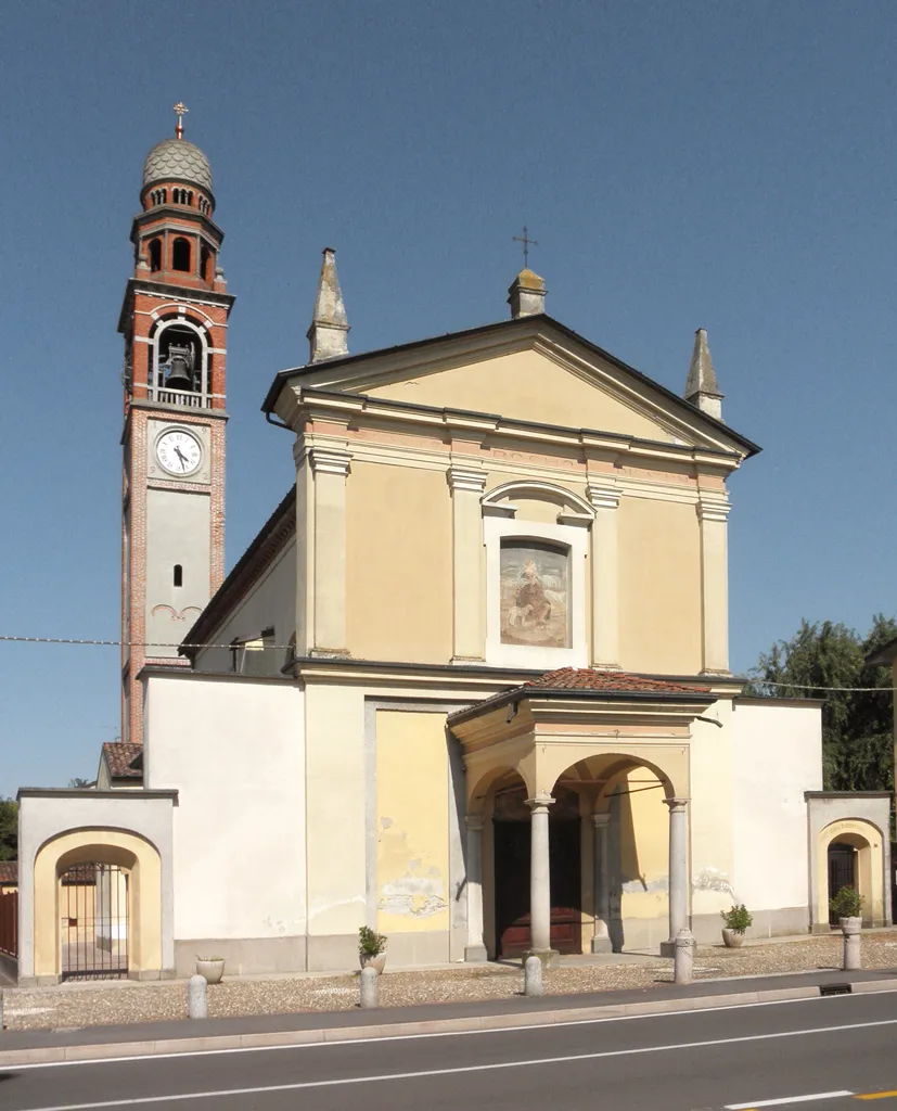 La chiesa parrocchiale di San Rocco a San Martino Pizzolano, frazione di Somaglia.