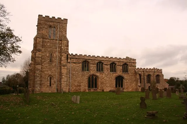 St.Botolph's church, Saxilby, Lincs. Largely Perpendicular church with an Early English arcade and Norman north doorway.