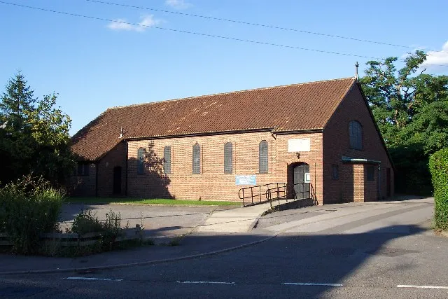 Roman Catholic church, Kingfield, Woking. This modern Catholic church is expected to be demolished in the near future and replaced by housing.