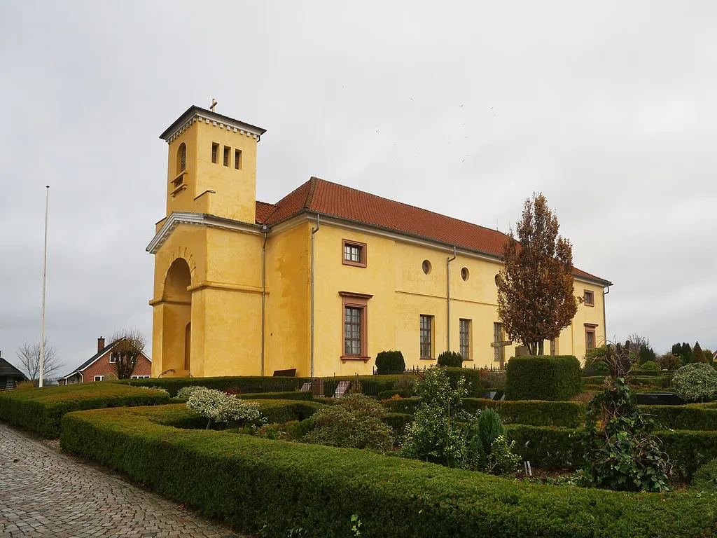 Vonsild Kirke, Kolding von Südwesten, Nov 2024