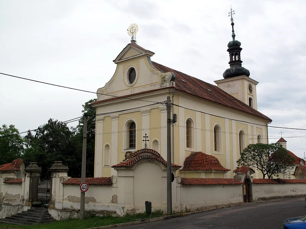St. Procopius church in Středokluky, Prague-West District, Czech Republic