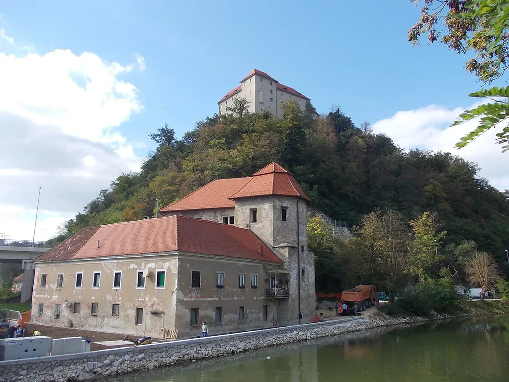 Turn Castle and Rajhenburg Castle above