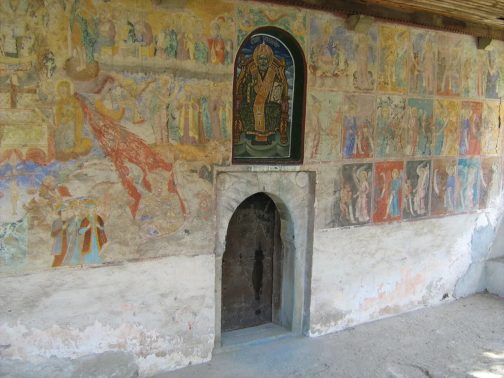 Frescos at St. Nikola's Church — in Topolnica, Kyustendil Province - Bulgaria.