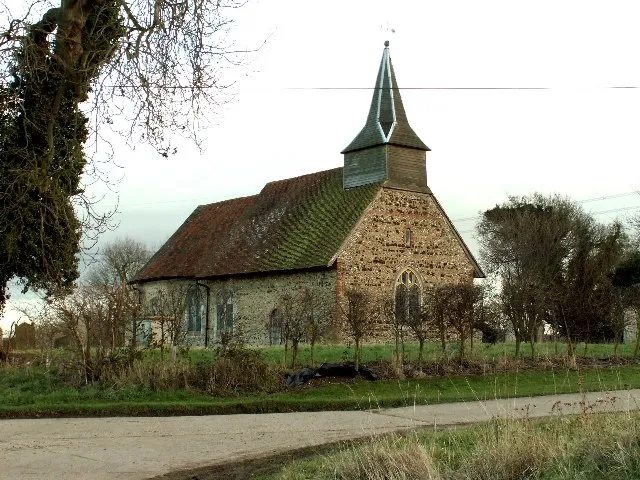 Holy Trinity Church, Bradwell, Essex. Bradwell church stands quite a distance from its village in a remote location with just a farm as its neighbour. The church is mainly Norman and there is much evidence of roman bricks being used. Many churches around the Colchester area show signs of re-used roman bricks from the original roman town of Colchester.