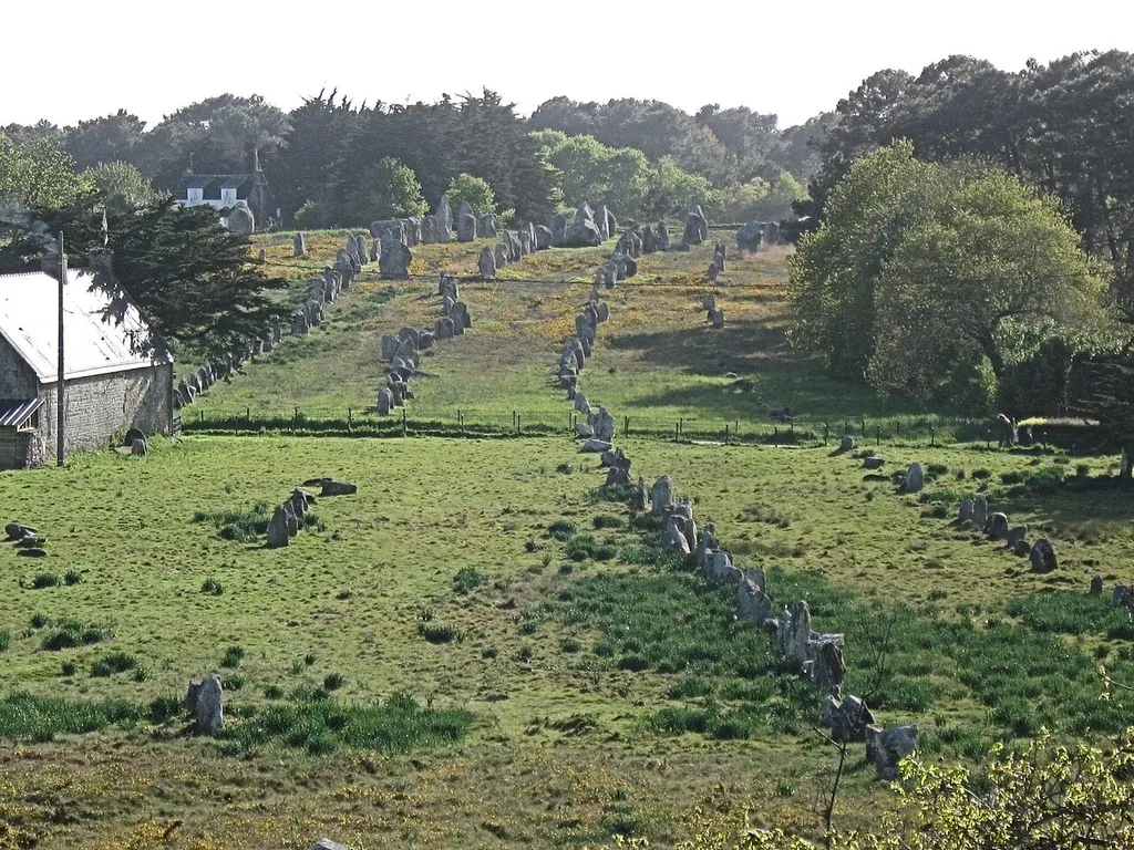 Kermario-Mitte und –West, Carnac (Morbihan), aus Ost