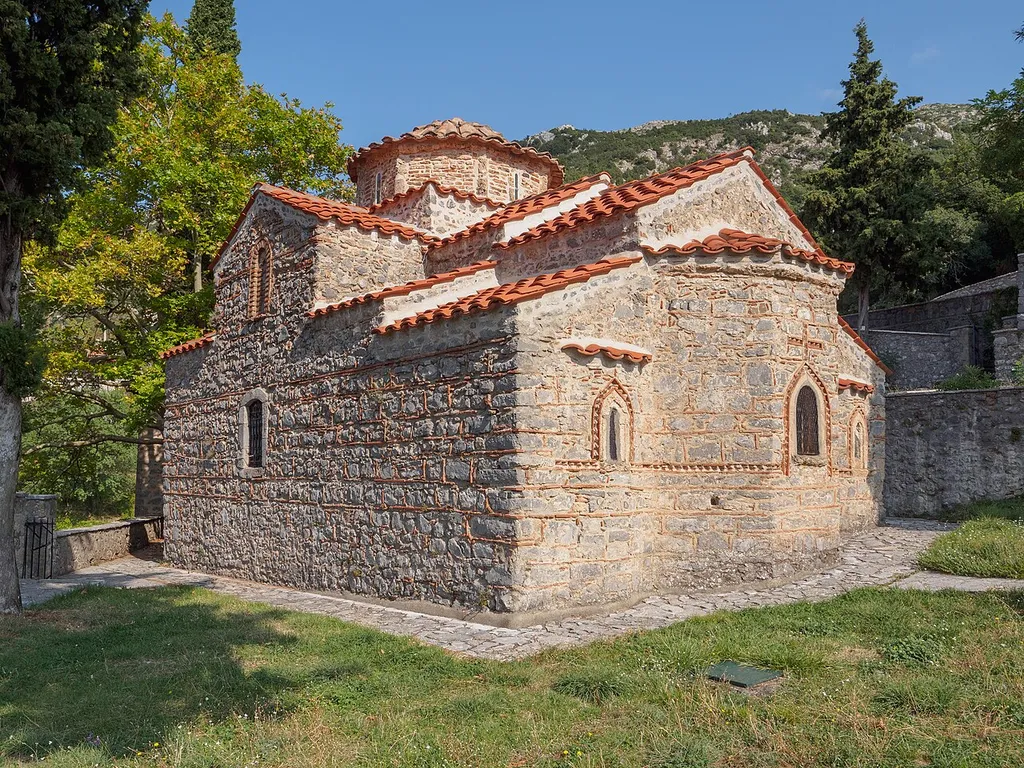 The byzantine church of Zoodochos Pigi in Stemnitsa, Arcadia.