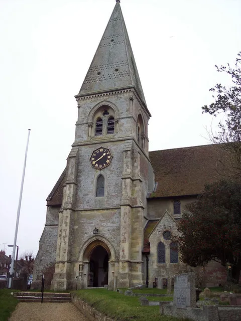 St John the Baptist Church, Hindon The church was built in 1870/71 and is now a Grade II listed building. The architect was Thomas Henry Wyatt (1807-1880). It is built from some stones from an earlier chapel, local Chilmark stone with some Red Bed Farleigh Down Stone. The spire is just over 100ft high.