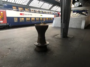 Water Fountain Zurich Main Train Station